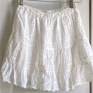 Altar’d State White Eyelet Lace Women's Skirt